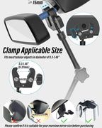 woleyi Car Rearview Mirror Tablet Holder Clip - [Metal Arm] Rear View Mirror Tablet Mount for Car Accessories with 360 Rotatable and Retractable for iPad Pro 13 Air Mini, Galaxy, Fire, 6-15.6" Devices