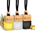 Car Air Freshener Hanging 3 Pack, Air Fresheners Diffuser - Leather, Cologne, Sweet Tobacco Fragrance Oil Air Diffuser for Me