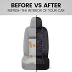 BDK Black Stardust Car Seat Covers for Front Seats, 2 Count.Glitter Pattern Front Seat Cover Set with Matching Headrest, Side