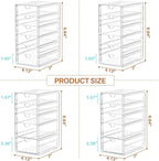 ARSTPEOE 22 Drawers, Acrylic Desk Makeup Organizer, Plastic Drawers Organizer, Stackable Storage Solution for Makeup, Dresser