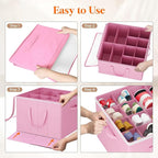 Lifewit Shoe Storage Organizer for Closet, Fabric Large Shoe Box Storage Containers with Clear Cover, Foldable Bins for Boots