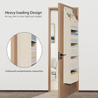 Univivi 6-Shelf Over Door Hanging Organizer Fabric Baby Door Storage with 5 Extra Large Capacity Pockets Behind the Door Hang