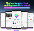 Acrylic Interior Car LED Strip Light with APP, 18-in-1 128 Colorful 6 Pieces Fiber Optic Car Decoration Atmosphere Light Kits, Dual Zone Music Sync Rhythm RGB Neon Lighting for All Cars
