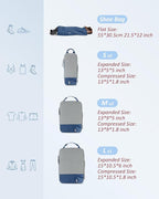 BAGSMART 6 Set /4 Set/2 Set Compression Packing Cubes for Travel, Lightweight Luggage Organizer Bags, Durable Space Saver Bag