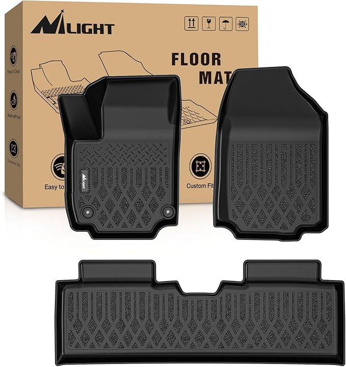 Nilight TPE Floor Mats for Chevy Equinox GMC Terrain (Fuel Model Only) 2025 2026 All Weather Custom Fit Heavy Duty Floor Liners
