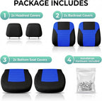 FH Group Automotive Car Seat Covers Front Set Premium 3D Air Mesh Front Seat Covers, Airbag Compatible Universal Fit Interior