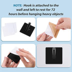 Jetec 12 Pieces Acrylic Wall Mounted Coat Hooks Hat Rack Robe Single Organizer Adhesive Clear Wall Hook Decorative for Clothe