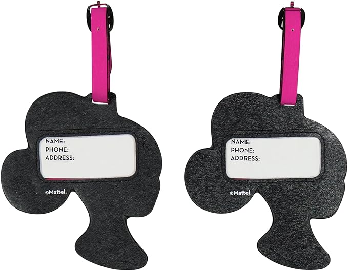 FUL Barbie 2-Piece Suitcase ID Tag Set with Adjustable Straps, Bling, Multi, One Size