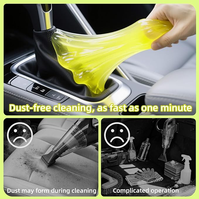 COLORCORAL 4 Pack Car Cleaning Gel Reusable Auto Slime Cars Cleaner Dust Cleansing Gels,Vehicle Interior Cleaning Care Putty,