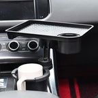 Vehicle-Mounted Multifunctional Water Cup Holder Tray Black Adjustable Cup Holder Dining Plate Expandable Bracket Storage Spa