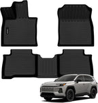 Auxko All Weather Floor Mats for Toyota rav4 Hybrid 2026 TPE Rubber Liners Accessory for Toyota rav4 Hybrid 2026 Odorless Anti-Slip Mats Black
