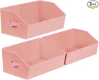 Homsorout Closet Baskets for Shelves Trapezoid - Decorative Storage Baskets with Handle, Closet Bins for Organization, Shelf 
