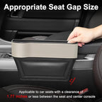 Car Seat Gap Filler Organizer, 2 Pack Multifunctional Car Seat Organizer, Auto Console Side Storage Box with Cup Holders 2 Seat Hooks for Drink, Car Organizer Front Seat for Holding Phone, Sunglasses