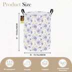 HUNRUNG Laundry Hamper,Large Canvas Fabric Lightweight Storage Basket Toy Organizer Dirty Clothes Collapsible Waterproof for 