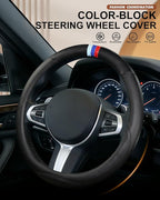 Customized Auto Car Steering Wheel Cover for BMW X1 X2 X3 X4 X5 X6 X7 i3 i4 i5 i8 535i 740Li 335i M3 M4 M5 Z1 Z3 Z4 Z5 (Black