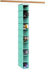 Simple Houseware 10 Shelves Hanging Shoes Organizer Holder for Closet, Turquoise