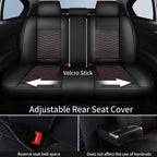Nappa Leather Car Seat Covers Full Set, Car seat Protector 5 Seats, Waterproof Car Seat Cushion, Universal Automotive Seat Co