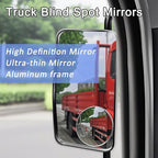 2Pcs Large Stick-on Blind Spot Car Mirror, 3.75 Inch Non-Adjustable Big Round Convex Rear View Mirrors, HD Glass Blindspot Convex Rearview Mirror for Car, an, SUV and Trucks
