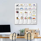 Sieral 64 Pieces Pegboard Bins Pegboard Cups with Hooks and Loops Peg Hooks Assortment Organizer Accessory for Organizing Acc