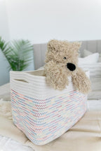 OrganiHaus Set of 3 Rainbow Baskets - Colorful Woven Storage Baskets for Playroom, Nursery & Classroom Decor, Toy Storage, Ra