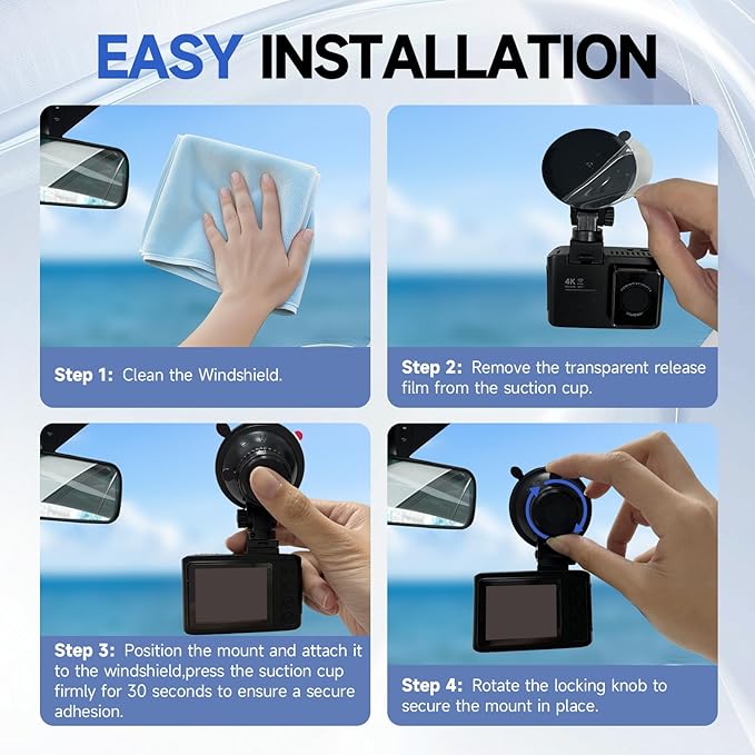 GOODTS Suction Cup Dash Cam Mount Holder A12