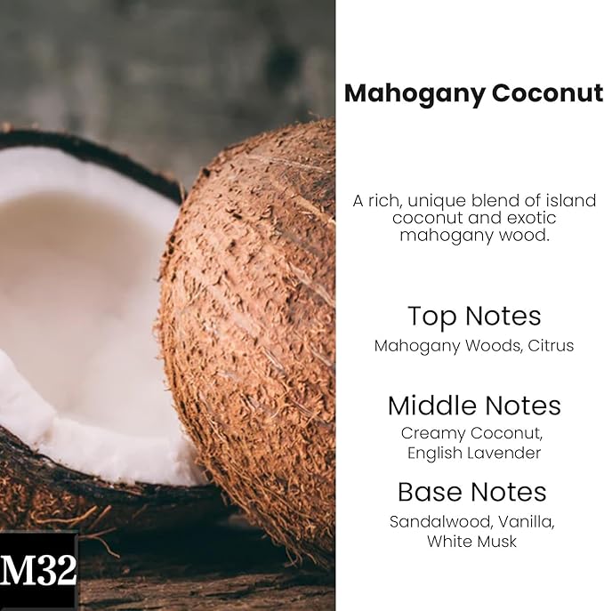 C Classy Car Air Freshener Hanging 2 Pack, Mahogany Coconut Essential Oil Diffuser for Cars, Cute Car Freshener, Long-Lasting