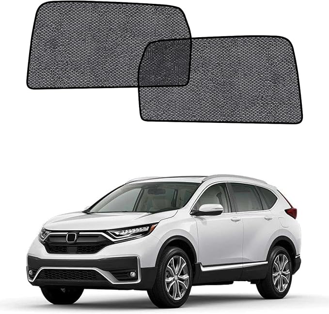 Car Window Shades for Honda CRV(2017-2022), 2-Pack Rear Window Sun Shades for Baby – Breathable Mesh, UV & Heat Blocker, Privacy Protection for Camping, Travel, Sleep & Nursing