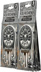 Chemical Guys Hanging Air Freshener, Black Frost Scent 6 Pack, Great for Cars, Trucks, SUVs, RVs, Home, Garage, Workspace, Do