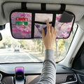 Hummingbird Car Sun Visor Organizer, Zipper Visor Organizer Storage Pouch, Card Holder, Adjustable Elastic Bands for Most Vehicles, Suvs & Trucks Scratch-Resistant Auto Interior Accessories