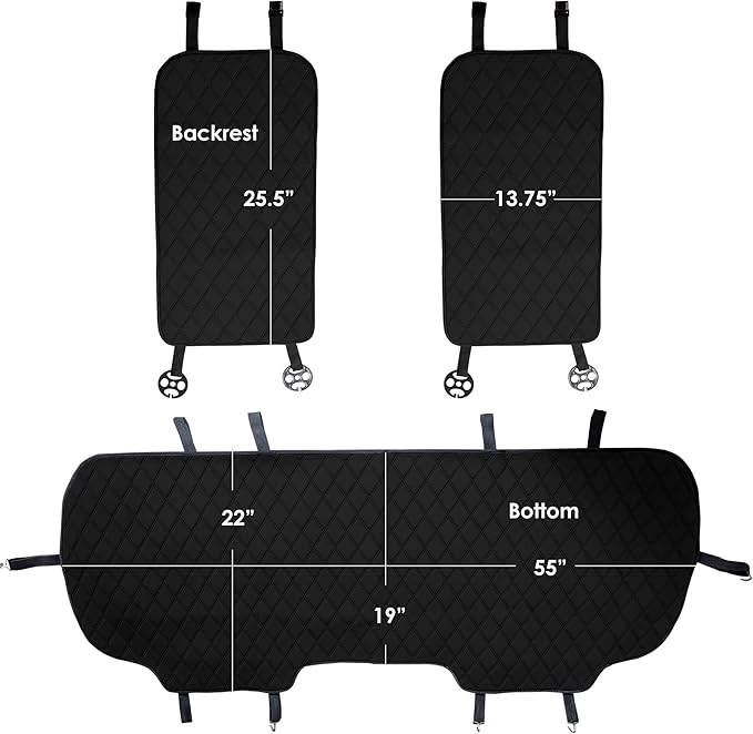 FH Group Car Seat Cushion Neosupreme Automotive Seat Cushions - Universal Fit, Rear Car Seat Cushion, Car Seat Cushions With 