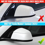 Jaronx Compatible with Tesla Model Y Mirror Cover Replacement Juniper 2025 2026, Left Driver Side Clip-on Rear View Mirror Cover Cap for Tesla Model Y Juniper Accessories 1963538-D0-B (Pearl White)