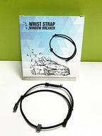 Bracelet Car Window Breaker Wrist Strap Escape Tool, Car Emergency Self Rescue Tool， Tungsten Carbide Bead & Handcuff Key (AH