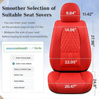 Coverado Seat Covers, Car Front Seat Covers with Backrest, Nappa Leather Car Seat Protectors,Waterproof &Breathable,Anti-Slip