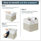 Posprica 11×11 Storage Cubes, Collapsible Storage Bins Organizer for Closet, Fabric Storage Box with Cotton Rope Handles, Dec