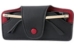 Car Sunglasses Holder for Car Visor Vegan Leather Auto Eyeglass Case with Clip Automotive Interior Visor Accessories