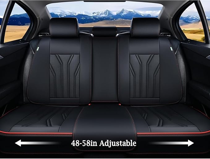 FLORICH Leather Seat Covers Full Set Car Seat Protectors 5 Seats Automotive Seat Covers Universal Fit for Most Cars Trucks SU