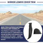 Mirror Lower Cover Trim ＆ Base Kit Right Passenger Side Fit for Mazda CX-5 2015 2016 (With Mirror Light Version), Rearview Wing Bottom Cap Lower Holder Frame House ＆ Triangle Base Assembly