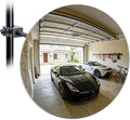11.65" Wide‑Angle HD Convex Mirror with Crab Clamp Base - Acrylic Safety Security Traffic Corner Mirror for Room Garage, Driveway, Warehouse, Office, Store, Fisheye, Indoor, Outdoor, Clamp-Mount