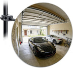 11.65" Wide‑Angle HD Convex Mirror with Crab Clamp Base - Acrylic Safety Security Traffic Corner Mirror for Room Garage, Driveway, Warehouse, Office, Store, Fisheye, Indoor, Outdoor, Clamp-Mount