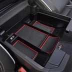 TACORBO Center Console Full Organizer Tray Compatible with Refreshed 2022-2024 2025 2026 Silverado/Sierra 1500,2024-2026 Chevy Silverado/GMC Sierra 2500HD 3500HD,Front Bucket Seats Only