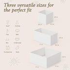 Criusia Drawer Organizers 18-Piece Set, Dresser Organizer for Baby Clothes, Foldable Closet Storage & Drawer Dividers for Und