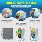 Car Water Repellent & Anti-Fog for Windshield – Advanced Hydrophobic Coating, Clear Vision, Long-Lasting Protection, Easy App
