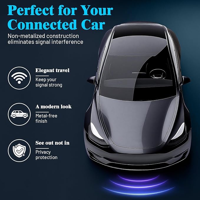 50% VLT Car Window Tint Film (20In x 20Ft), Blocks UV/IR Rays, 5-Layer PET Automotive Tints for Privacy Sun & Glare Protection Heat Blocking Scratch Resistant