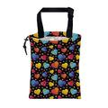 Car Trash Bag Watercolor Colorful Hearts Leak-Proof Waterproof Car Garbage Bag with Drawstring Foldable Canvas Trash Bin with Adjustable Buckle for Car Accessories, Travelling, Camping