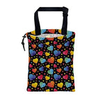 Car Trash Bag Watercolor Colorful Hearts Leak-Proof Waterproof Car Garbage Bag with Drawstring Foldable Canvas Trash Bin with Adjustable Buckle for Car Accessories, Travelling, Camping