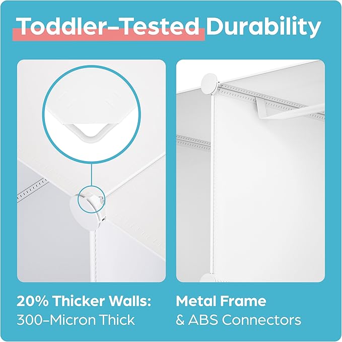 CUBEDIY Baby Closet Organizer for Nursery: Durable Baby Wardrobe for Closet - Customizable Baby Dresser Amoire Shelves - Wate