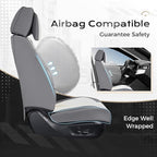 Coverado Seat Covers Full Set, 5 Seats Seat Covers for Cars, Waterproof Nappa Leather Car Seat Covers with Head Pillow, Seat 