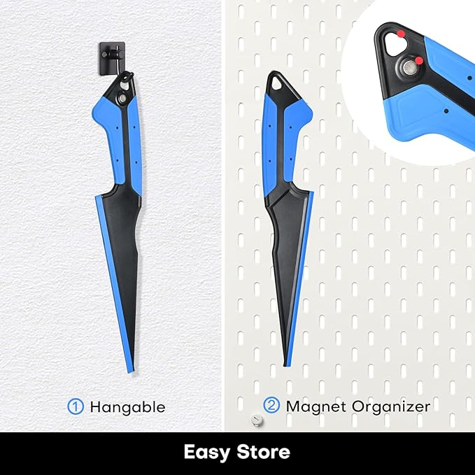NEWISHTOOL 2 PCS Window Tint Squeegee Magnetic Rubber Scraper Tool, All-Purpose Squeegee for Film Installing, Glass Cleaning Water Remove, Fixed Rubber Lip Water Blade Side Wiper Swiper Tint Tool