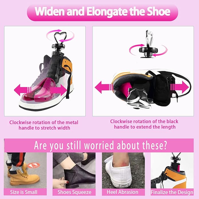 Shoe Stretcher Men and Women, Adjustable Boot Stretcher for Women Shoe Tree For Wide Feet, Shoe Expander