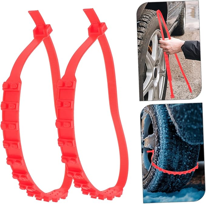 20Pcs Durable Car Snow Chains Skid Zip Tie Traction Devices for Trucks Electric Vehicles Cars Easy Installation Wide Fit for 